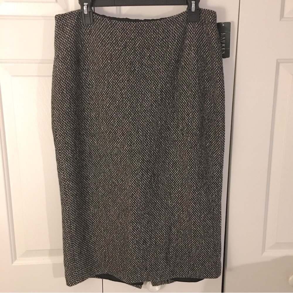 NWT Wool Ralph Lauren- midi pencil skirt